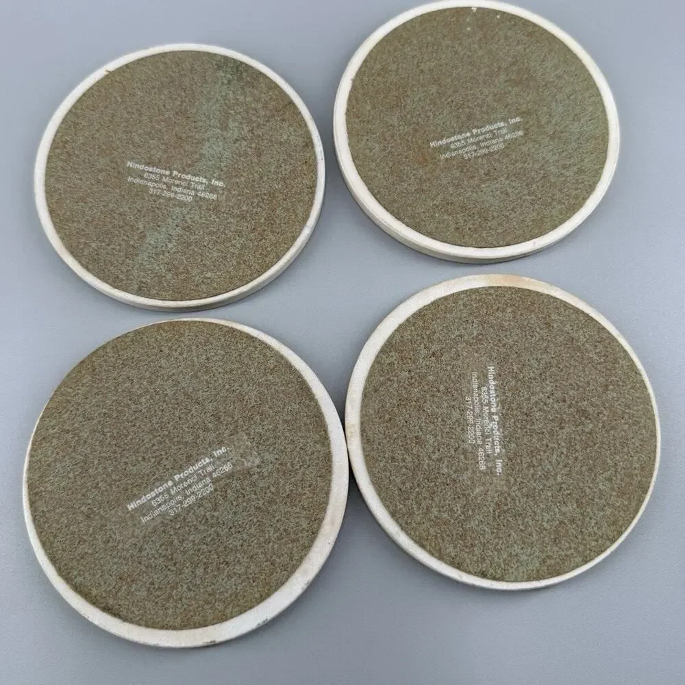 Vintage CoasterStone Floral Sandstone Coaster Set of 4 With Original Box